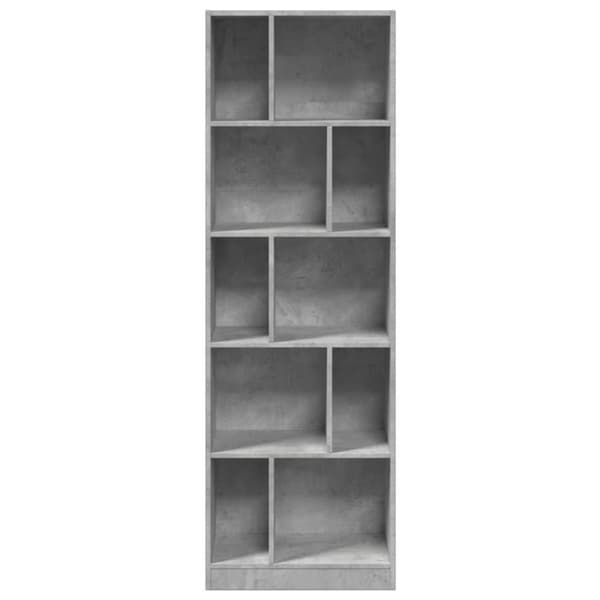 vidaXL Kirjahylly betoninharmaa 57x28,5x174 cm tekninen puu