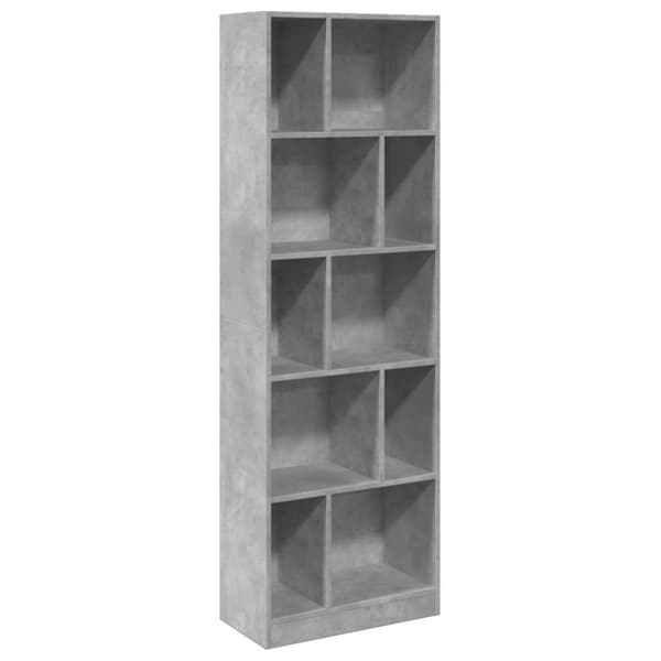 vidaXL Kirjahylly betoninharmaa 57x28,5x174 cm tekninen puu