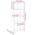 Pikkukuva 11 / 11: vidaXL Kirjahylly harmaa Sonoma 57x28,5x141 cm tekninen puu