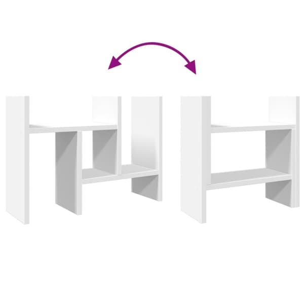 vidaXL dueslag til skrivebord 34,5x15,5x35,5 cm konstrueret træ hvid