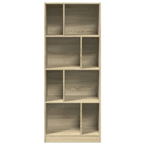vidaXL Bokhylle sonoma eik 57x28,5x141 cm konstruert tre