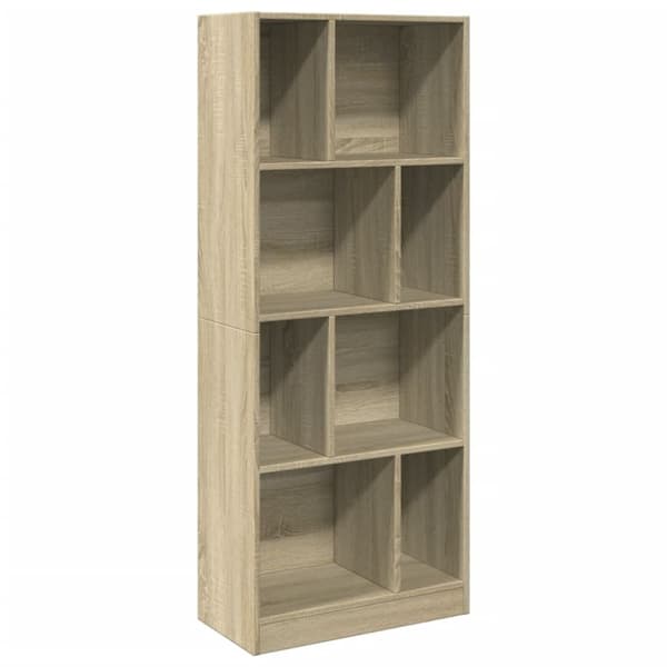 vidaXL Bokhylle sonoma eik 57x28,5x141 cm konstruert tre