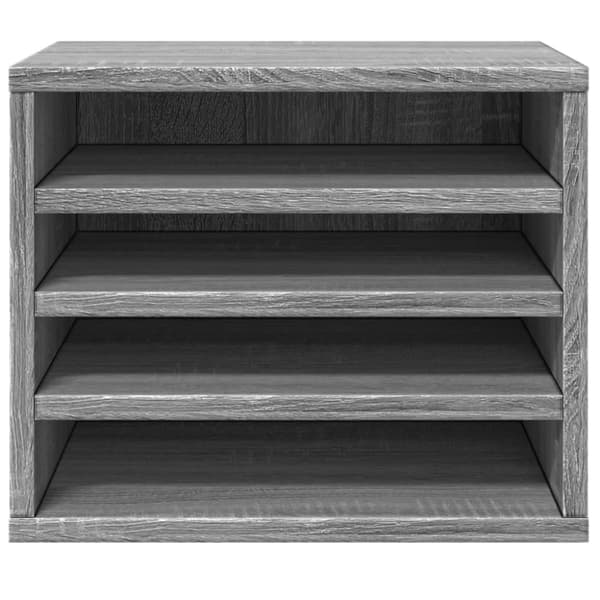 vidaXL Hylle til skrivebord grå sonoma 36x26x29,5 cm konstruert tre