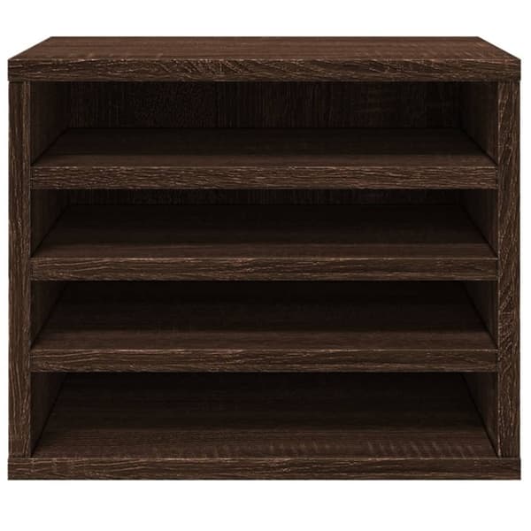 vidaXL Hylle til skrivebord brun eik 36x26x29,5 cm konstruert tre