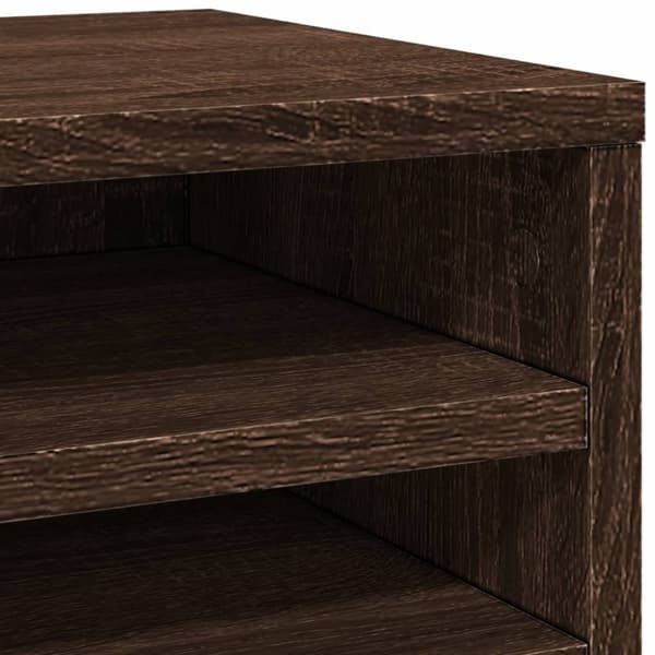 vidaXL Hylle til skrivebord brun eik 36x26x29,5 cm konstruert tre