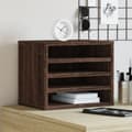 Miniatyrbilde 2 av 10: vidaXL Hylle til skrivebord brun eik 36x26x29,5 cm konstruert tre