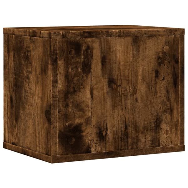 vidaXL Hylle til skrivebord røkt eik 36x26x29,5 cm konstruert tre
