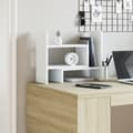 Miniatyrbilde 4 av 11: vidaXL Hylle til skrivebord hvit 38,5x17x39 cm konstruert tre