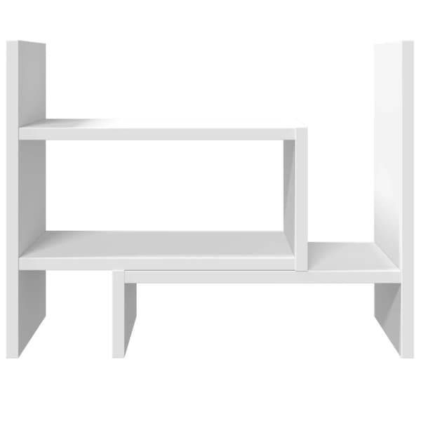 vidaXL hylde til skrivebord 38,5x17x39 cm konstrueret træ hvid