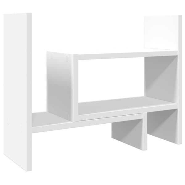 vidaXL hylde til skrivebord 38,5x17x39 cm konstrueret træ hvid
