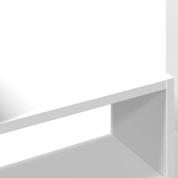 vidaXL hylde til skrivebord 38,5x17x39 cm konstrueret træ hvid