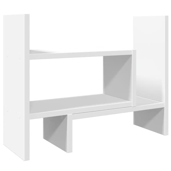 vidaXL hylde til skrivebord 38,5x17x39 cm konstrueret træ hvid