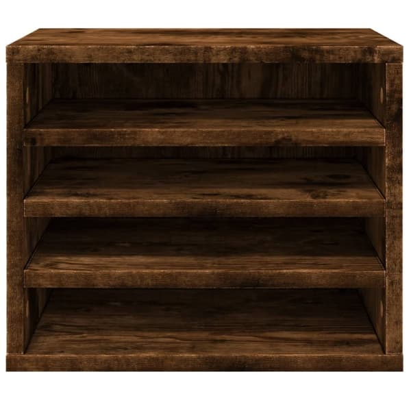 vidaXL dueslag til skrivebord 36x26x29,5 cm konstrueret træ røget eg