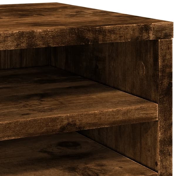 vidaXL dueslag til skrivebord 36x26x29,5 cm konstrueret træ røget eg
