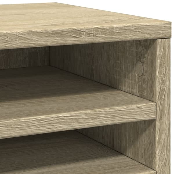 vidaXL dueslag til skrivebord 36x26x29,5 cm konstrueret træ sonoma-eg