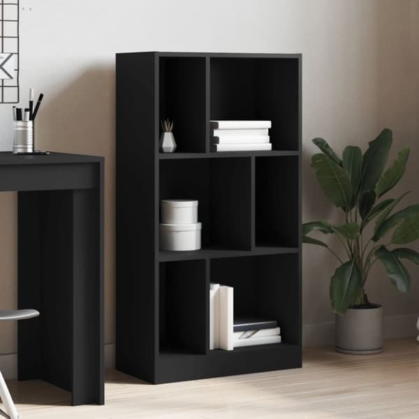 vidaXL bogreol 57x28,5x107,5 cm konstrueret træ sort