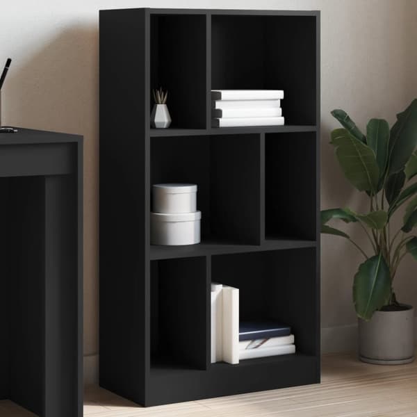vidaXL bogreol 57x28,5x107,5 cm konstrueret træ sort