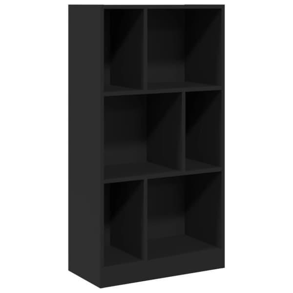 vidaXL bogreol 57x28,5x107,5 cm konstrueret træ sort