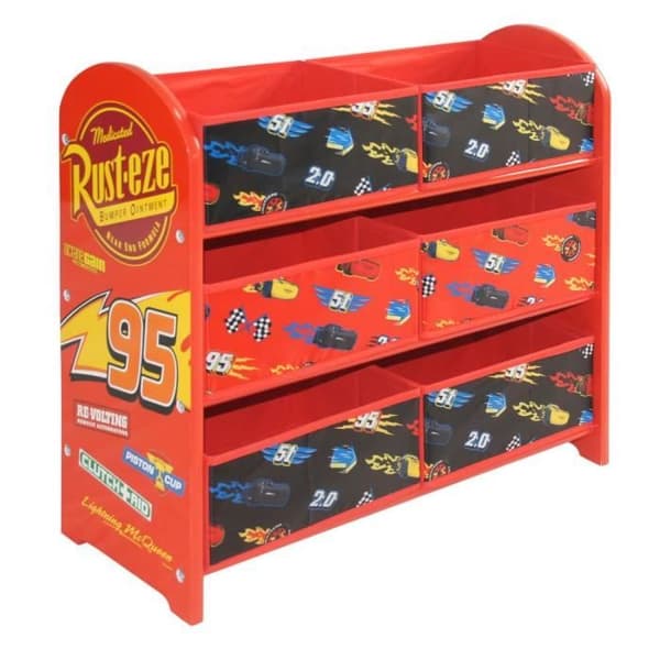 Disney Cars Leksakshylla - Lightning McQueen Core - Barn - Röd - Trä
