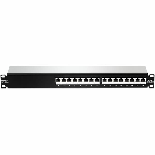 16-port UTP kategori 6 Patch Panel Trendnet TC-P16C6AS Sort