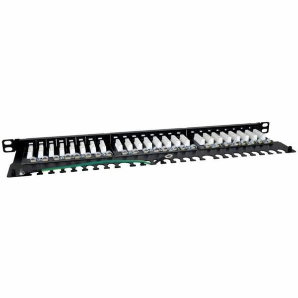24-port UTP kategori 6 Patch Panel Phasak PU 4811 Sort
