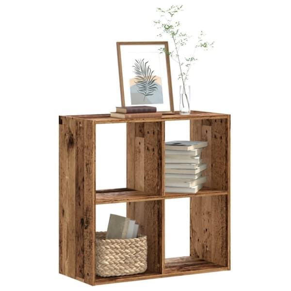 vidaXL Kirjahylly vanha puu 68,5x32x68,5 cm tekninen puu