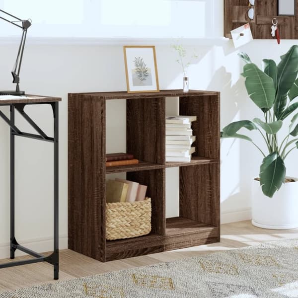 vidaXL skab 68,5x32x75 cm konstrueret træ brun egetræsfarve