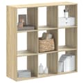 Miniatyrbillede 2 af 11: vidaXL bogreol 102x32x102 cm konstrueret træ sonoma-eg
