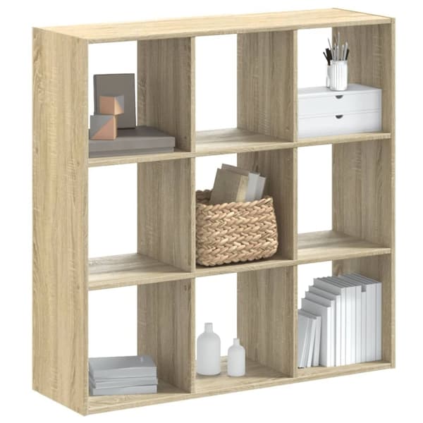 vidaXL bogreol 102x32x102 cm konstrueret træ sonoma-eg