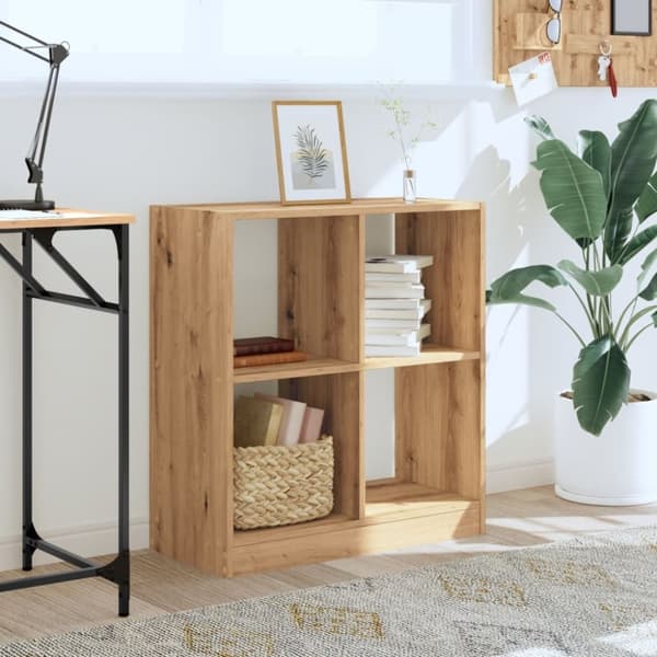 vidaXL Bokhylle artisan eik 68,5x32x75 cm konstruert tre