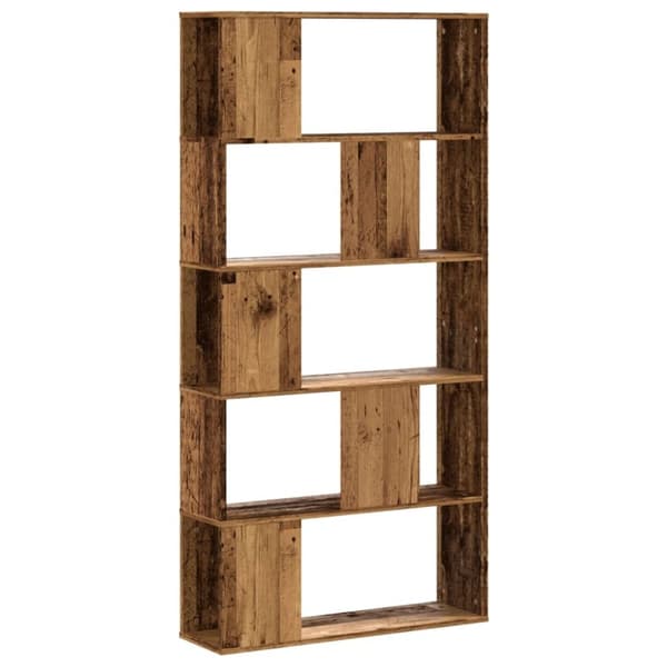 vidaXL Bokhylle 5 etasjer gammelt tre 80,5x23,5x162,5cm konstruert tre