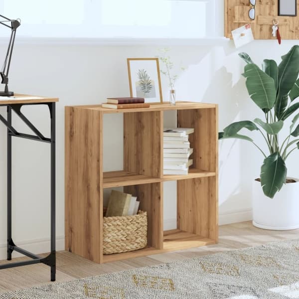 vidaXL Bokhylle artisan eik 68,5x32x68,5 cm konstruert tre