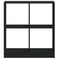 Miniatyrbilde 5 av 11: vidaXL Bokhylle svart 68,5x32x75 cm konstruert tre