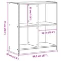 Miniatyrbilde 10 av 11: vidaXL Bokhylle svart 68,5x32x75 cm konstruert tre
