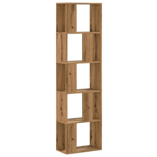 vidaXL Bokhylla 5 hyllplan ek 45x23,5x162,5 cm konstruerat trä