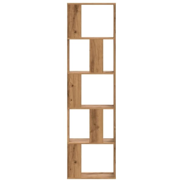 vidaXL Bokhylla 5 hyllplan ek 45x23,5x162,5 cm konstruerat trä
