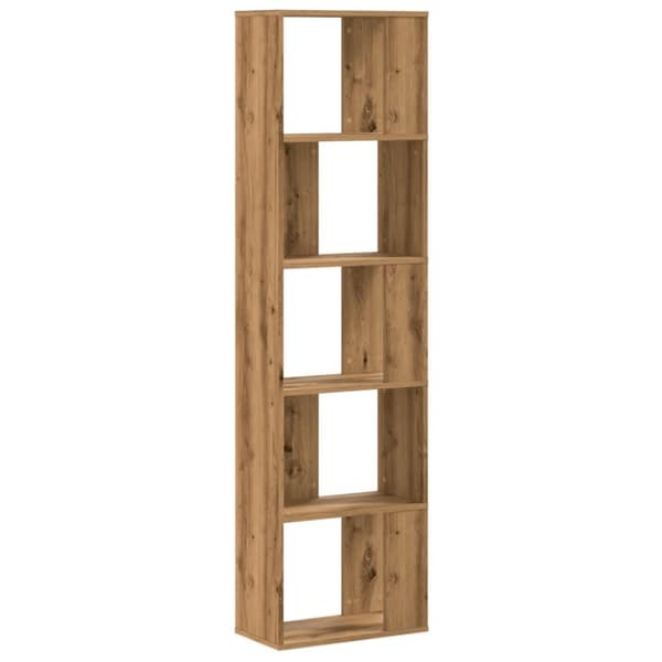 vidaXL Bokhylla 5 hyllplan ek 45x23,5x162,5 cm konstruerat trä
