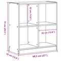 Miniatyrbilde 10 av 11: vidaXL Bokhylle brun eik 68,5x32x75 cm konstruert tre