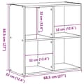 Miniatyrbillede 10 af 11: vidaXL skab 68,5x32x68,5 cm konstrueret træ brun egetræsfarve