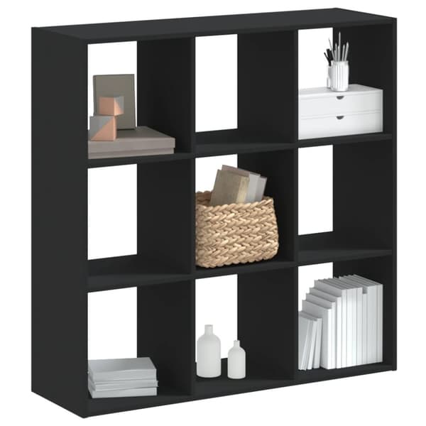 vidaXL bogreol 102x32x102 cm konstrueret træ sort