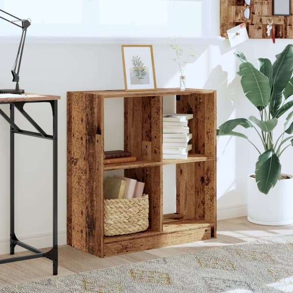 vidaXL skab 68,5x32x75 cm konstrueret træ antikt træ