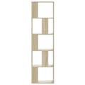 Miniatyrbillede 4 af 10: vidaXL bogreol 45x23,5x162,5 cm 5 hylder konstrueret træ sonoma-eg