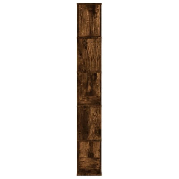 vidaXL Bokhylle 5 etasjer røkt eik 80,5x23,5x162,5 cm konstruert tre