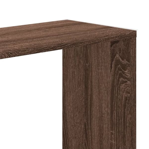 vidaXL bogreol 45x23,5x162,5 cm 5 hylder konstrueret træ brunt eg