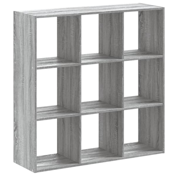 vidaXL bogreol 102x32x102 cm konstrueret træ grå sonoma-eg