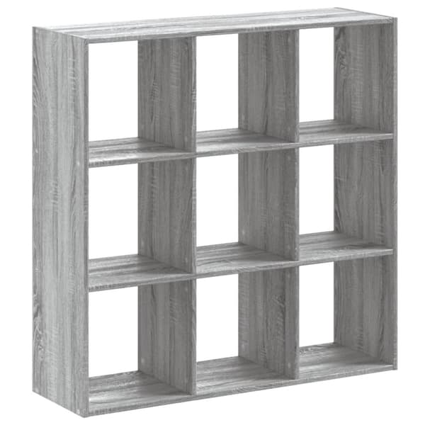 vidaXL bogreol 102x32x102 cm konstrueret træ grå sonoma-eg