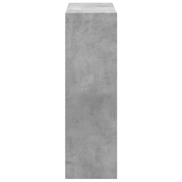 vidaXL Kirjahylly betoninharmaa 102x32x102 cm tekninen puu