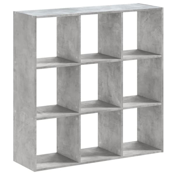 vidaXL Kirjahylly betoninharmaa 102x32x102 cm tekninen puu