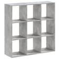 Pikkukuva 1 / 11: vidaXL Kirjahylly betoninharmaa 102x32x102 cm tekninen puu
