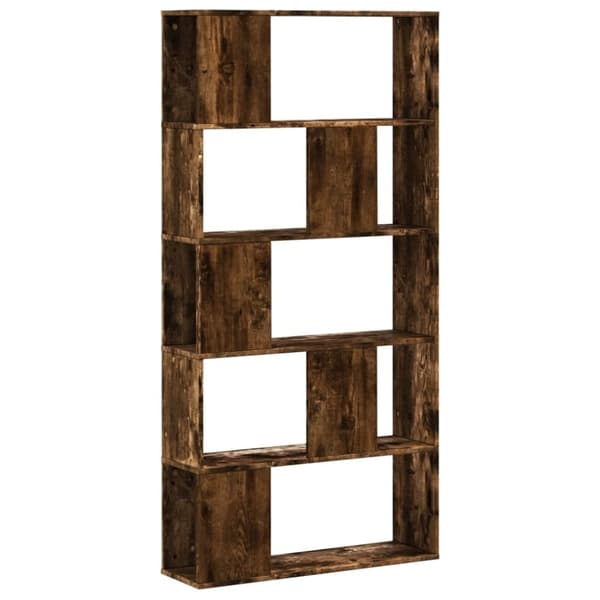 vidaXL Kirjahylly 5 tasoa savutammi 80,5x23,5x162,5 cm tekninen puu